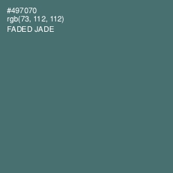 #497070 - Faded Jade Color Image